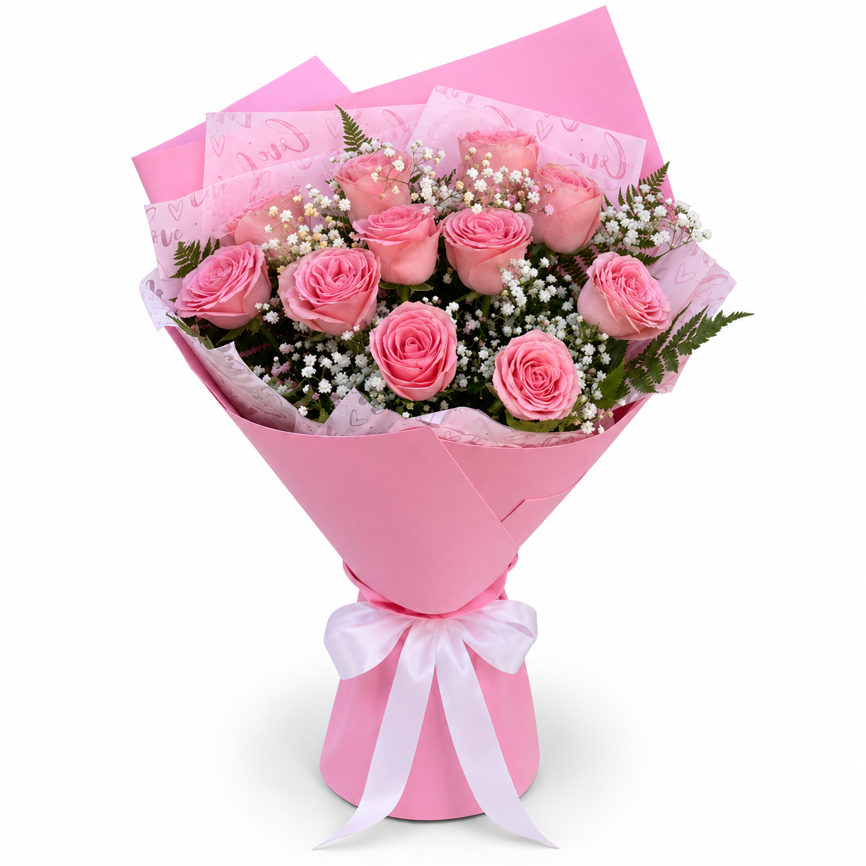 Buquê de Rosas Cor-de-Rosa